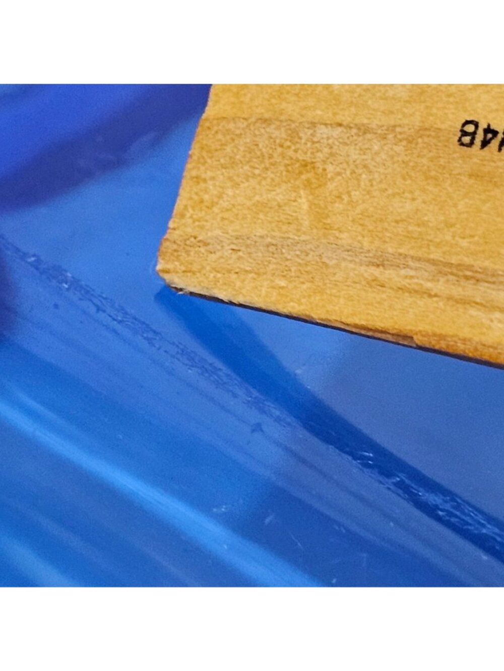 Pyrex Square Cobalt Baking Pan 8" Blue Casserole Dish 2qt vintage glass pan 222 - Picture 7 of 8